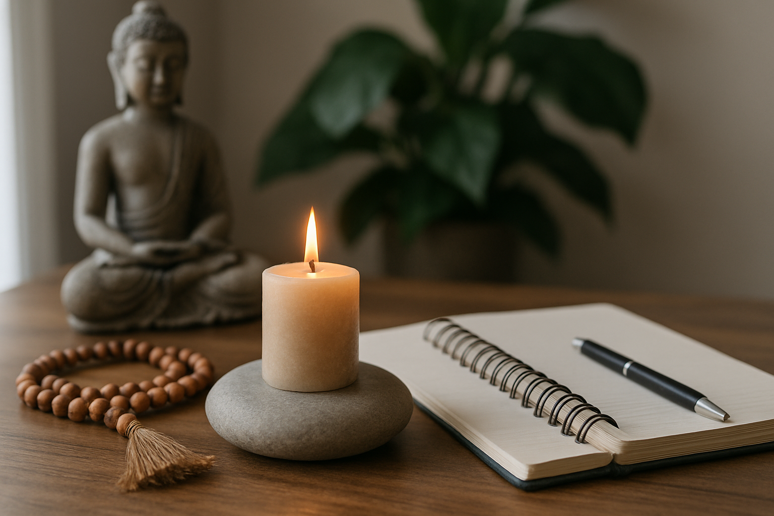 Personne méditant avant une session de coaching